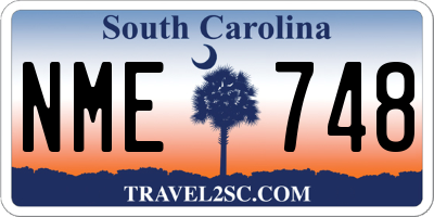 SC license plate NME748