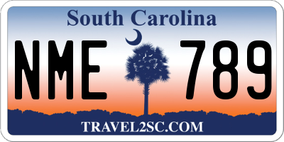 SC license plate NME789