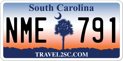SC license plate NME791