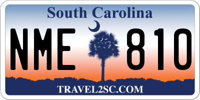SC license plate NME810