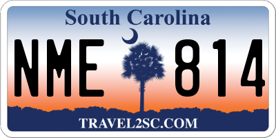 SC license plate NME814