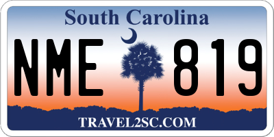 SC license plate NME819