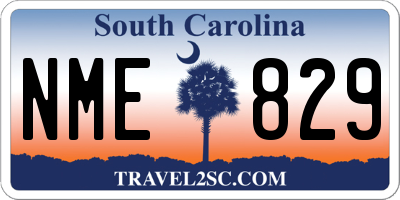 SC license plate NME829