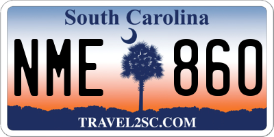 SC license plate NME860