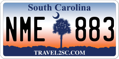 SC license plate NME883