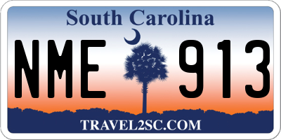 SC license plate NME913