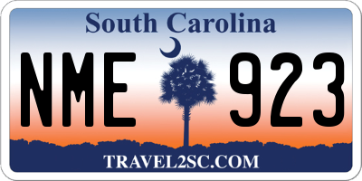 SC license plate NME923