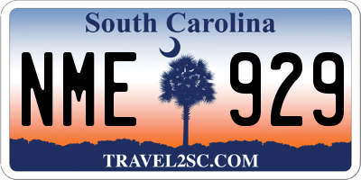 SC license plate NME929
