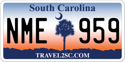 SC license plate NME959