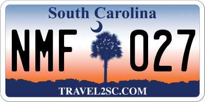 SC license plate NMF027