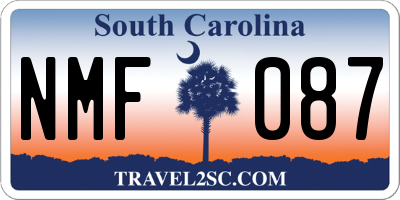 SC license plate NMF087