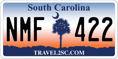 SC license plate NMF422