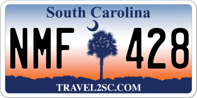 SC license plate NMF428
