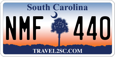 SC license plate NMF440