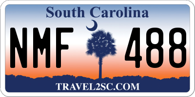SC license plate NMF488
