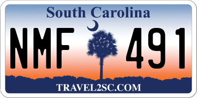 SC license plate NMF491