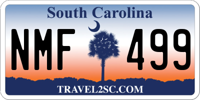 SC license plate NMF499