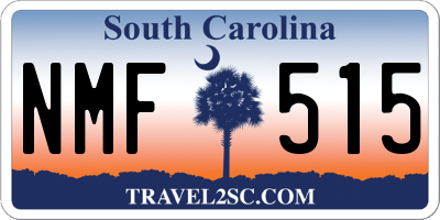 SC license plate NMF515