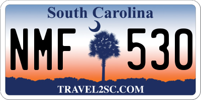 SC license plate NMF530