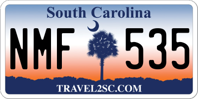 SC license plate NMF535
