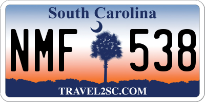 SC license plate NMF538