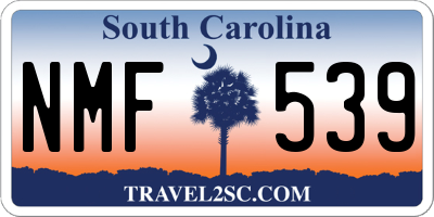 SC license plate NMF539