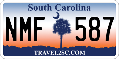 SC license plate NMF587