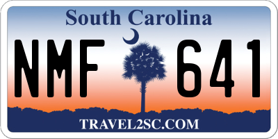 SC license plate NMF641