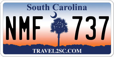 SC license plate NMF737