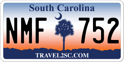 SC license plate NMF752