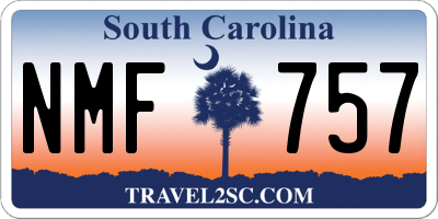 SC license plate NMF757