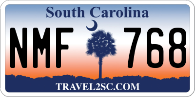 SC license plate NMF768