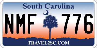 SC license plate NMF776