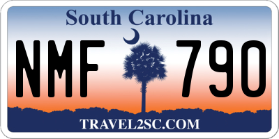 SC license plate NMF790
