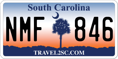 SC license plate NMF846