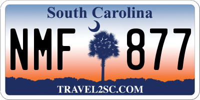 SC license plate NMF877