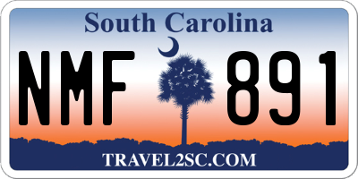 SC license plate NMF891