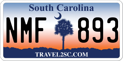 SC license plate NMF893