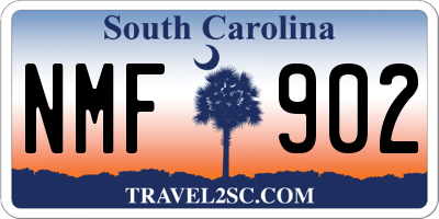 SC license plate NMF902