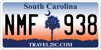 SC license plate NMF938
