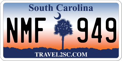 SC license plate NMF949