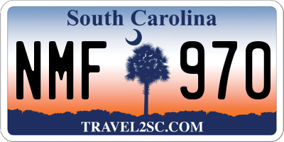 SC license plate NMF970