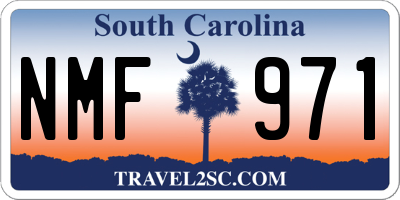 SC license plate NMF971