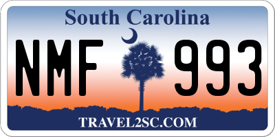 SC license plate NMF993