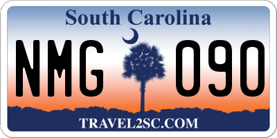 SC license plate NMG090