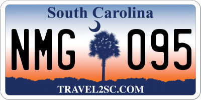 SC license plate NMG095