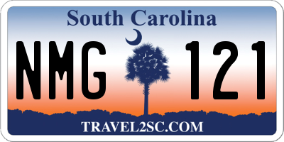 SC license plate NMG121
