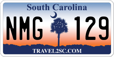 SC license plate NMG129