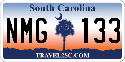 SC license plate NMG133