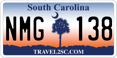 SC license plate NMG138